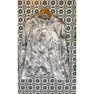 Marble grey rain / windbreaker pullover. size large.